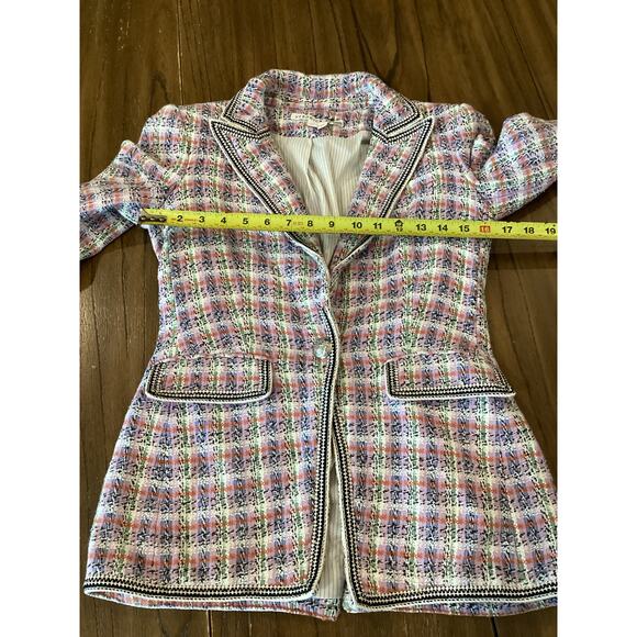 Veronica Beard Etney Dickey multi color purple tweed Jacket blazer size 0 - Picture 7 of 14